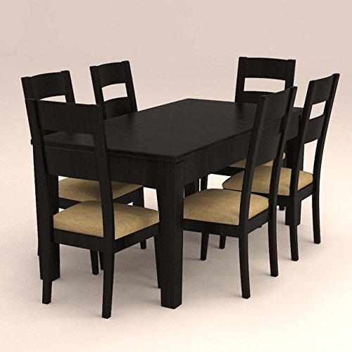 Rectangular Dinning Set With 6 Ladder Back Seaters.