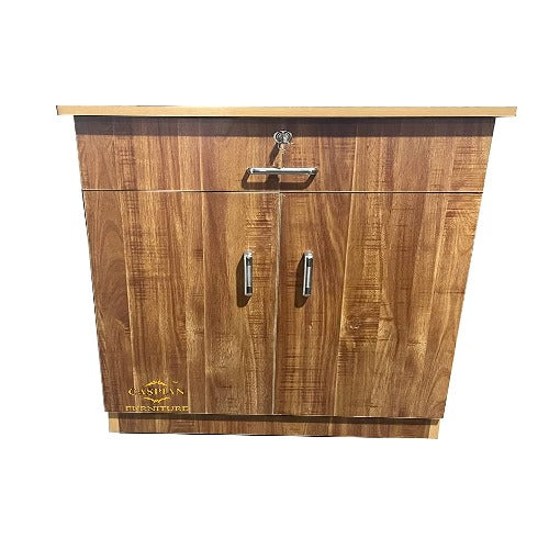 Engineered Wood 4 Tier Shelf in Mogany Finish| Shoe Cabinet | Hall Way Furniture | Outdoor Cabinet with Lock | Size 30 x 24 inches