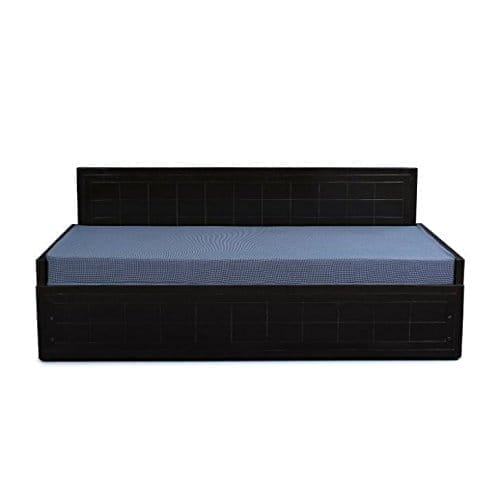 Square Textured Sofa Cum Bed (Blue)