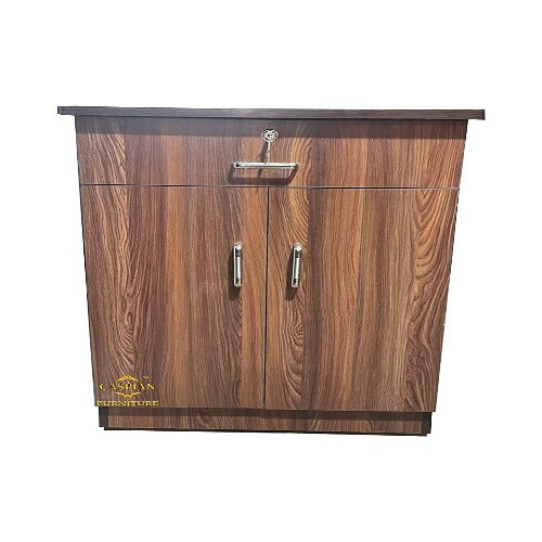 Engineered Wood 4 Tier Shelf in Streak Textured Finish | Shoe Cabinet | Hall Way Furniture | Outdoor Cabinet with Lock | Size 30 x 24 inches