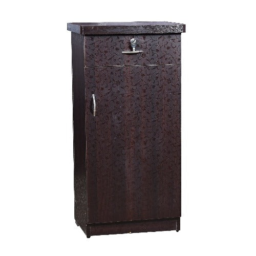 Leaf and Flower Textured Single Door Shoe Rack