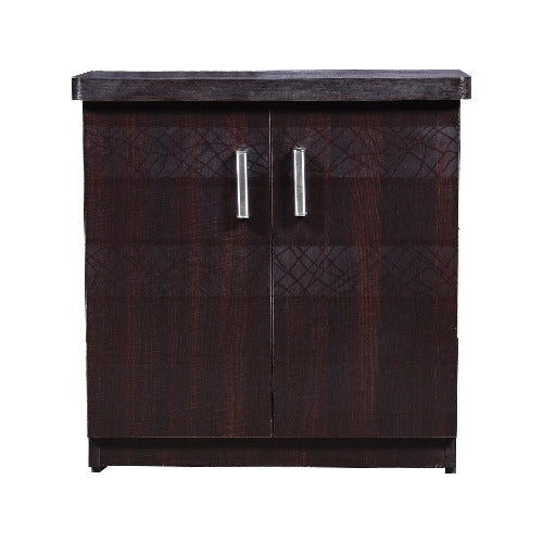 Scribble Textured 2 Door Cabinet | Shoerack for Home Wooden