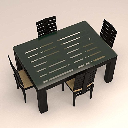 Fishboned Styled Glass Dinning Set With 4 Seaters