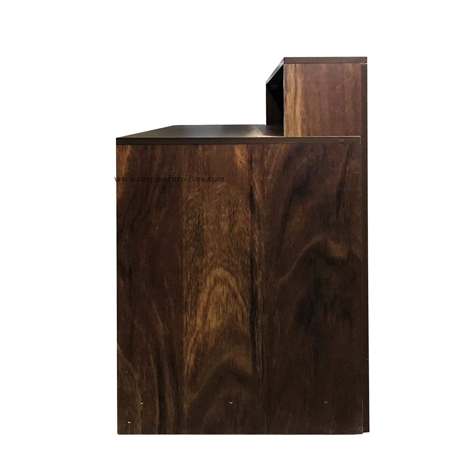 Engineered Wood Study Table with Study Desk and Drawers (Brown Textured)