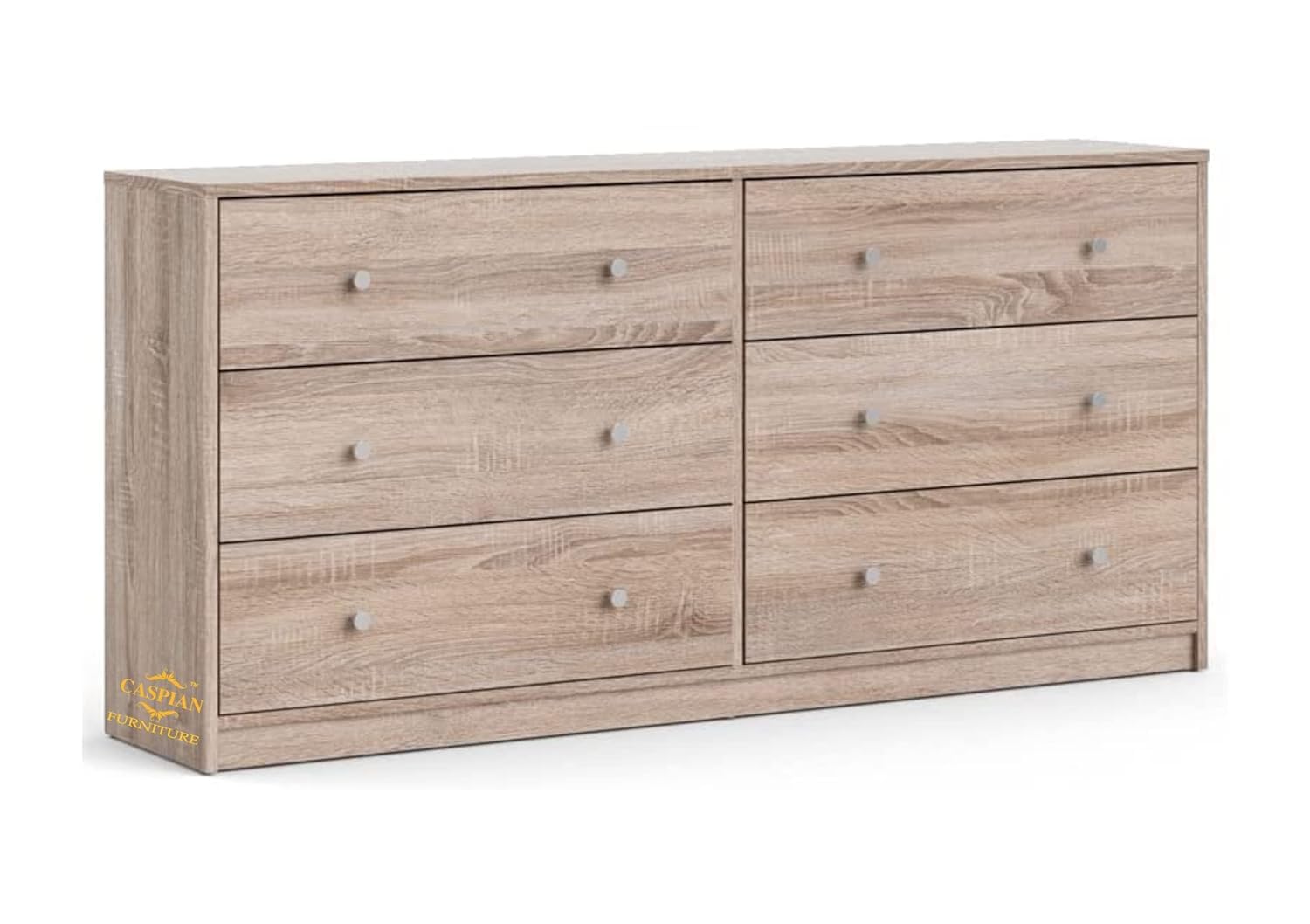 CASPIAN Furniture Chest of Drawers || Living Room || Bedroom || Office || Size in Inches (48x30x16) (Honey Oak , Rainforest Dark , Rainforest Bown , White )