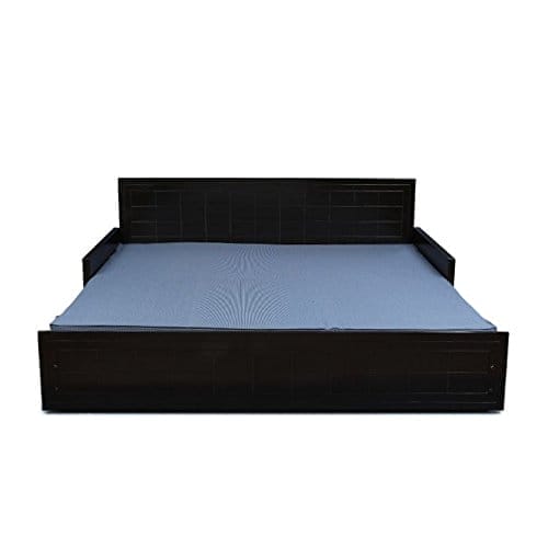 Square Textured Sofa Cum Bed (Blue)