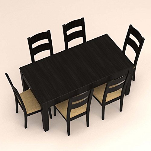 Rectangular Dinning Set With 6 Ladder Back Seaters.