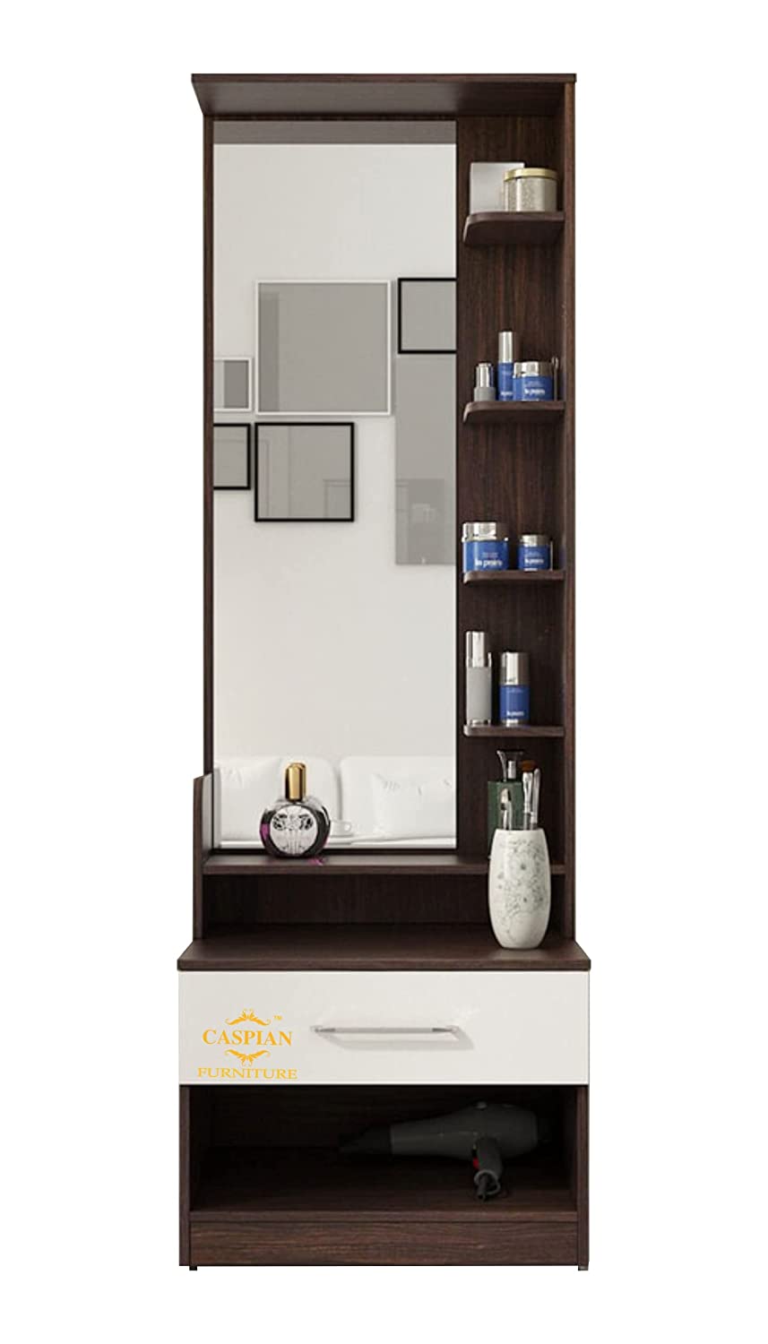 Dressing Table with Shelves and Drawer || Make up Table|| Organizer for Room Engineered Wood Dressing Table (Coffee Black & White)