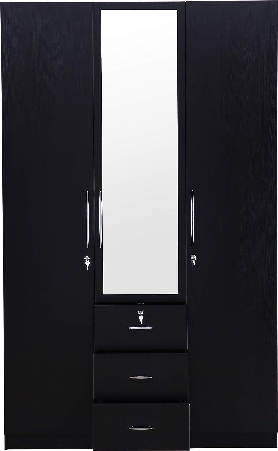 CASPIAN Furniture 3 Door Wardrobe for Bedroom with Super Utility. (Colour Rainforest Dark) Size 78 X 48 X 21