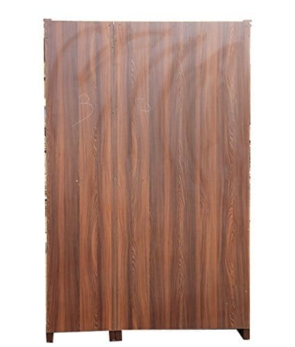 3 Door Wardrobe With Mirror(Material-Engineereed Wood,Color-Brown)