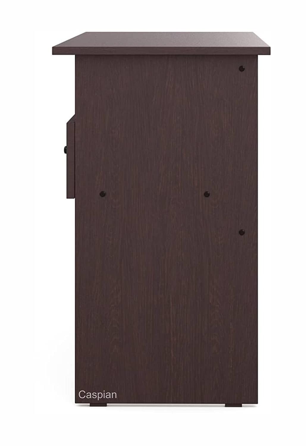 Engineered Wood Study Table in Coffee Brown with Drawer and Open Shelves | Work Table | Office Table | Small Table for Home