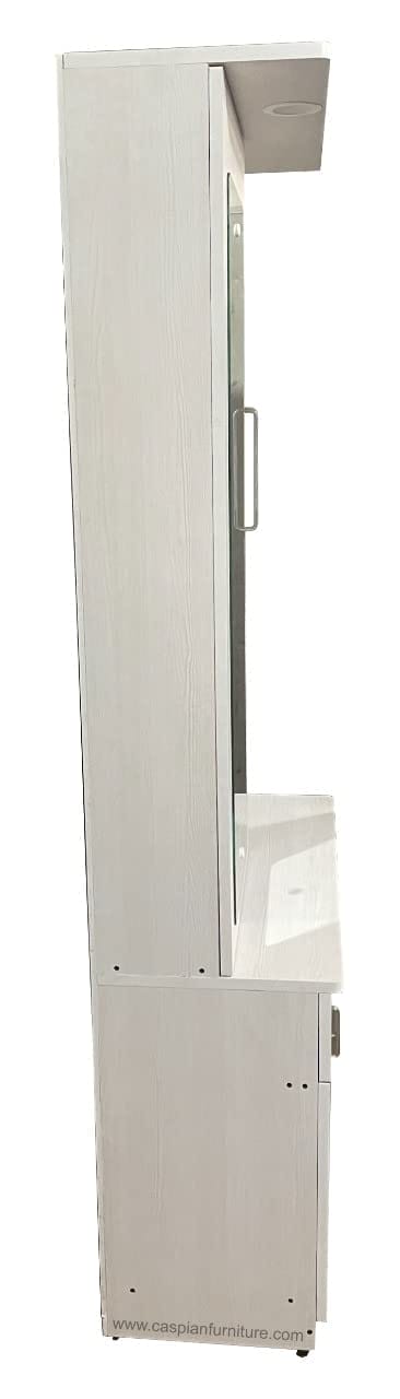 Super White Engineered Wood Dressing Table with Storage Space, 2 Drawers, Perfume Organizer