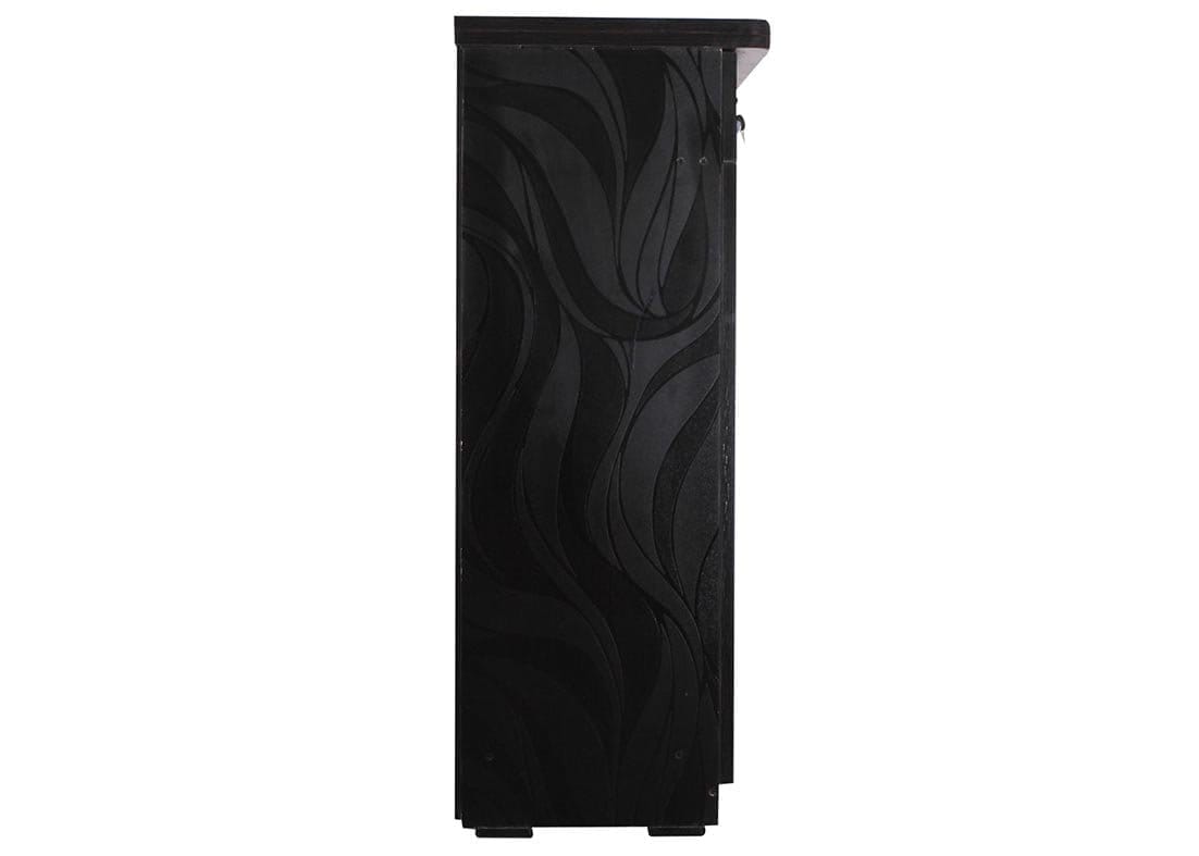 S -Textured 2 Door Shoe Rack In Dark Brown