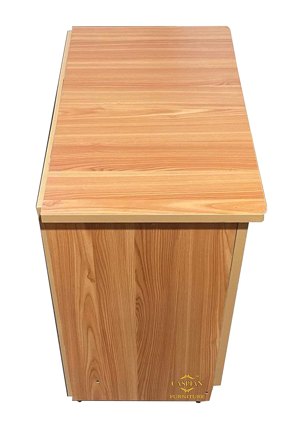 Engineered Wood 3 Tier Shelf in Mogany Finish| Shoe Cabinet | Hall Way Furniture | Outdoor Cabinet with Lock | Size 24 x 24 inches