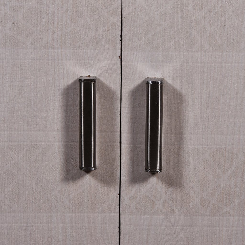 White Scribble Textured 2 Door Cabinet
