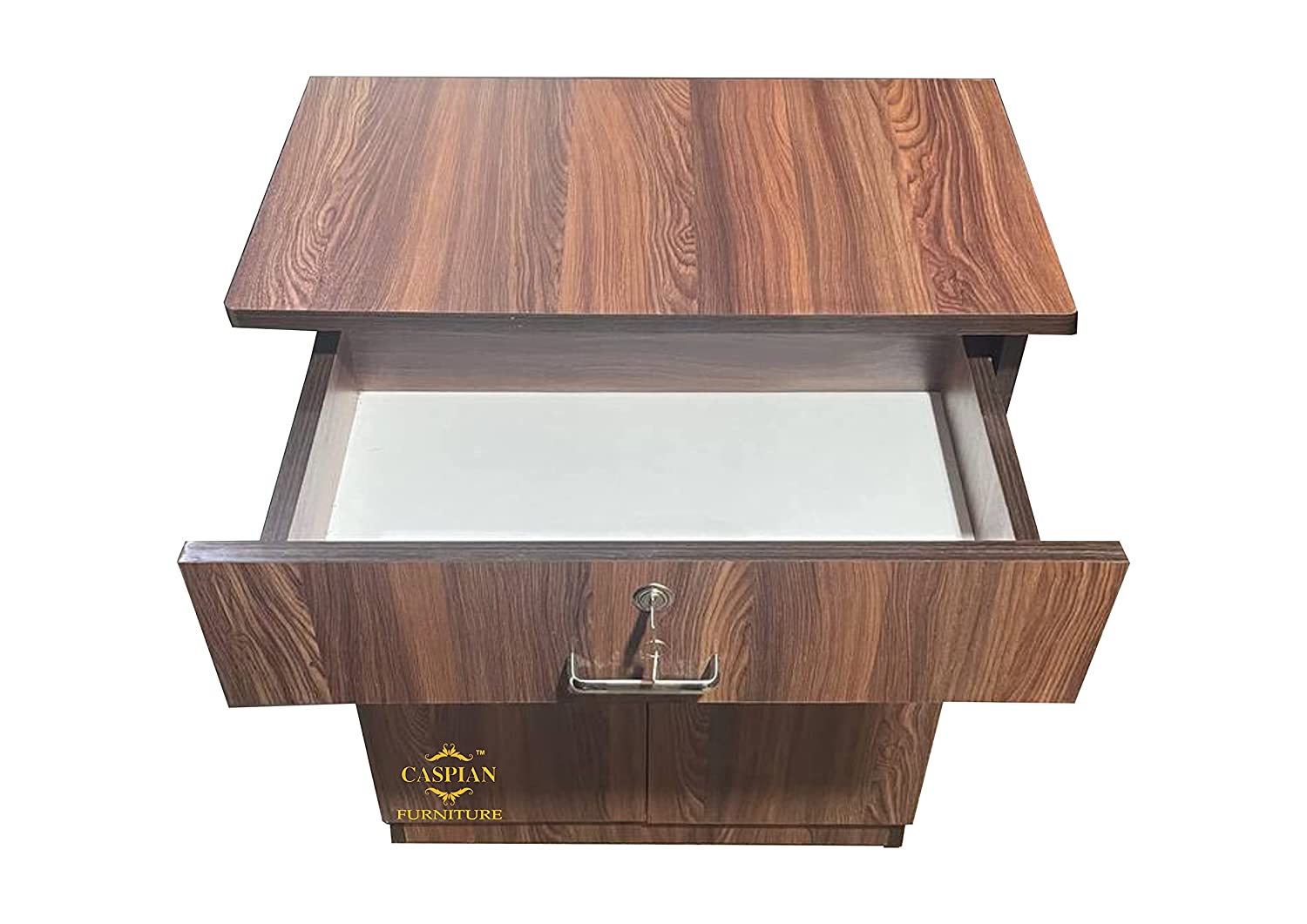 Engineered Wood 4 Tier Shelf in Streak Textured Finish | Shoe Cabinet | Hall Way Furniture | Outdoor Cabinet with Lock | Size 30 x 24 inches