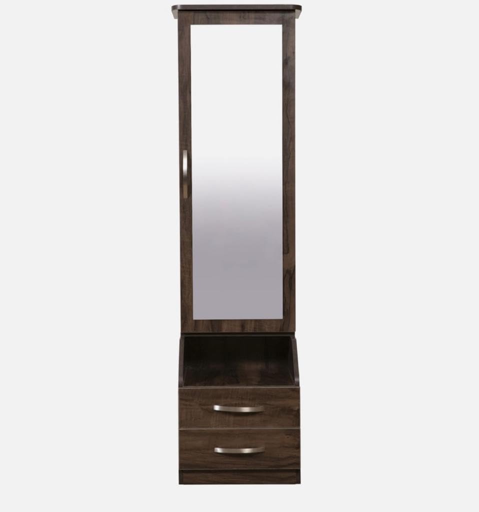 CASPIAN Furniture Engineered Wooden Rainforest Brown Colour Dressing Table with Mirror for Bedroom || Makeup Table || Dressing Table || Bedroom Organizer