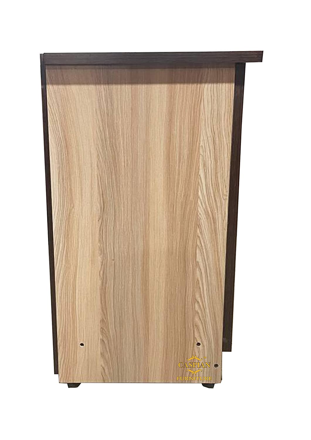 Engineered Wood 3 Tier Shoe Rack in Siam Teak Finish| Shoe Cabinet | Hall Way Furniture | Outdoor Cabinet with Lock | Size 24 x 24 inches