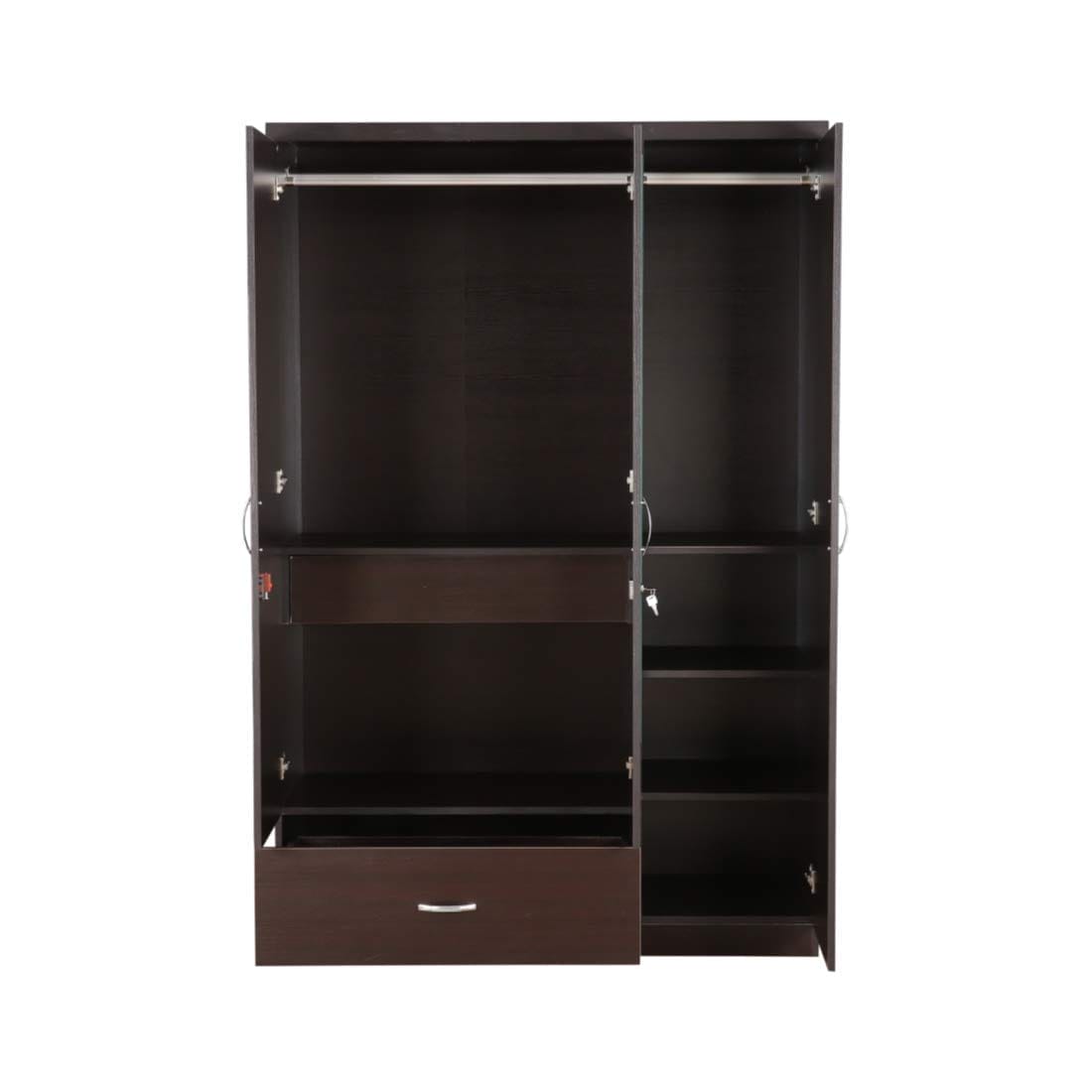 3 Door Wardobe with Hanging Space, Shelves and Drawer | 3 Door Wardrobe for Bedroom | 3 Door Wardrobe for Clothes