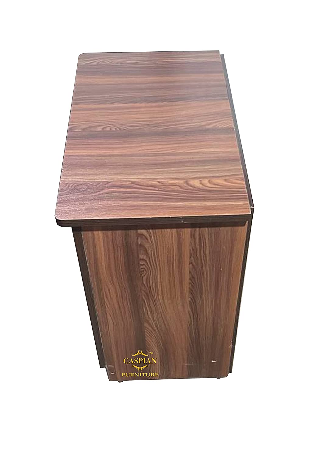 Engineered Wood 3 Tier Shelf in Streak Textured Finish | Shoe Cabinet | Hall Way Furniture | Outdoor Cabinet with Lock | Size 24 x 24 inches