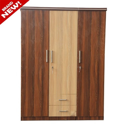 Designer Three Door Without Mirror Wardrobe