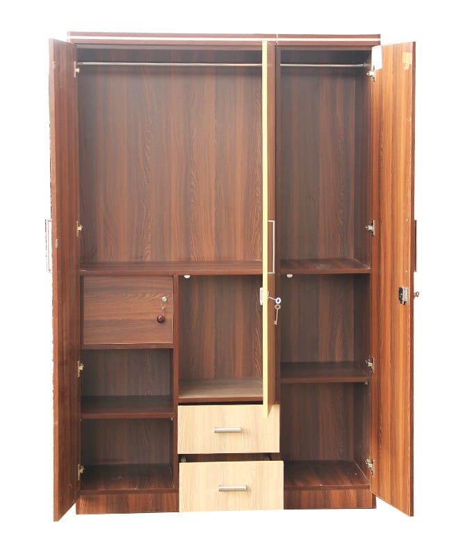 Designer Three Door With Mirror Wardrobe