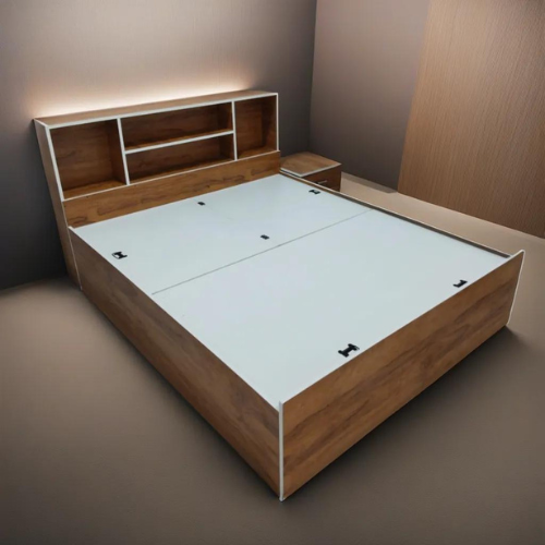 Caspian Furniture Bed Queen Size bed with Storage For Bedroom || Living room