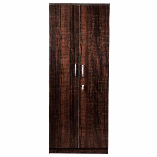 2 Door Wardrobe in Orchid Dark Wood Finish (2)