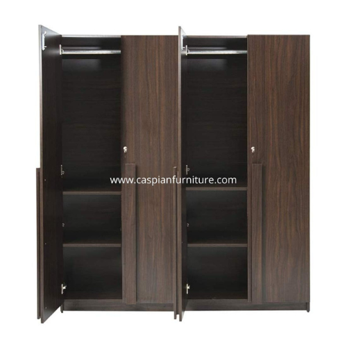 4 Door Wardrobe for Bedroom with Shelves and Hanging Space | 4 Door Wardrobe for Clothes Wooden Furniture |