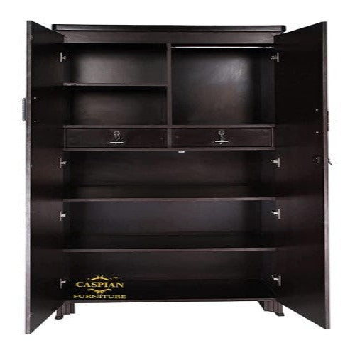 Engineered Wooden Wardrobe with Storage & Hanging Space for Clothes -Home Furniture Storage Engineered Wood 2 Door Wardrobe