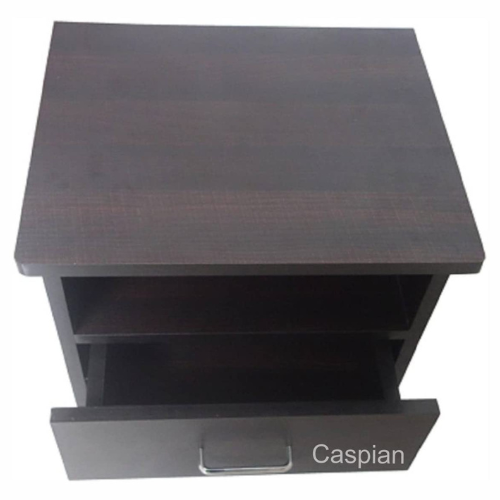 Engineered Wood Bedside Table with 1 Drawer and Open Shelf in Coffee Brown