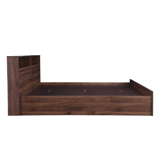 Engineered Wood Contemporary Style Queen Size Bed with Shelves & Storage