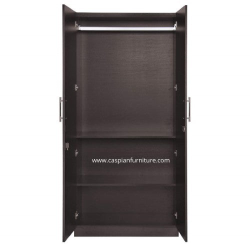 2 Door Wardrobe with 2 Shelves, Hanging Space with Mirror Attached|2 Door Wardrobe for Clothes |2 Door Wardrobe for Bedroom