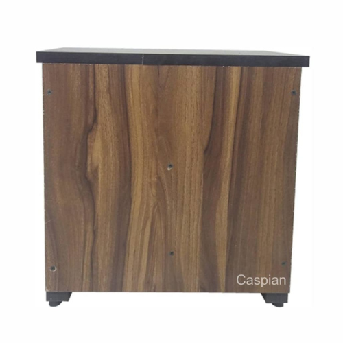 Engineered Wood Bedside Table with 1 Drawer and Open Shelf in Walnut Brown