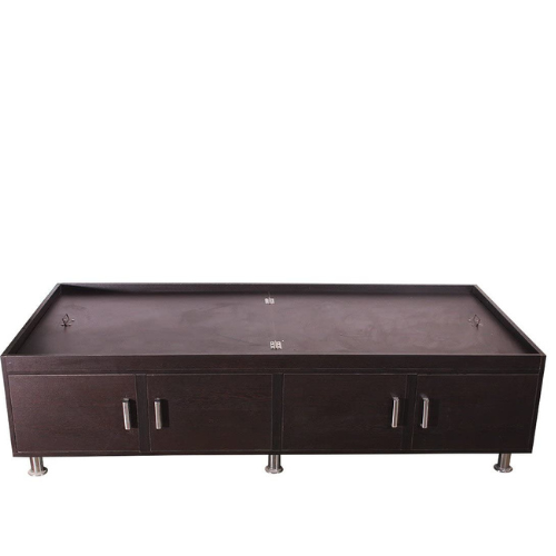 Engineered Wood Bed with Legs and Storage/Coffee Brown Wooden Bed
