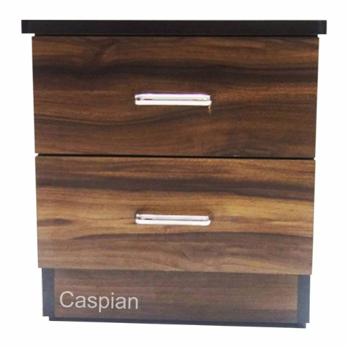 Engineered Wood Bedside Table with 2 Drawers in Coffee Brown Bedroom Furniture