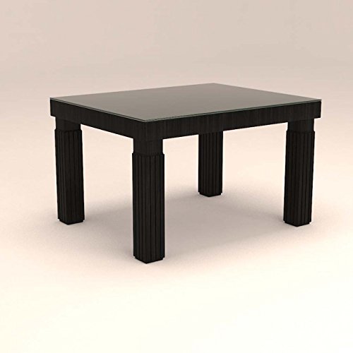 4 Seater Dinning Set with Vertical Stripe and Glass Table Top.