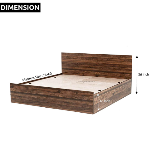 Engineered Wood Standard Style Queen Size Bed with Storage