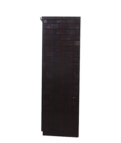 2 Door Brick Textured Wardrobe, Wood