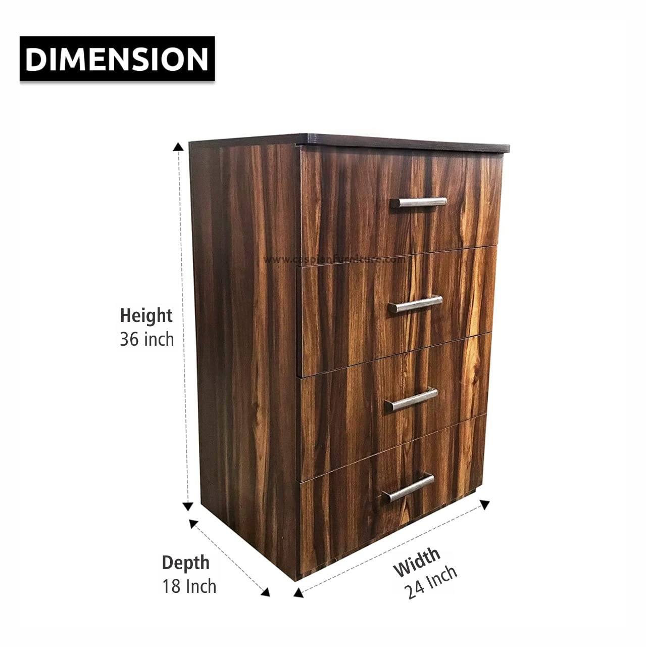 Engineered Wood Chest of Drawers for Home | Multipurpose Filing Cabinet for Home/Office | Storage Drawers | (Brown)