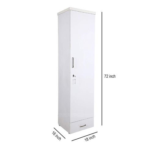 Super White Single Door Wardrobe