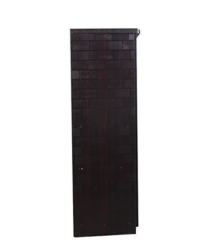 2 Door Brick Textured Wardrobe, Wood