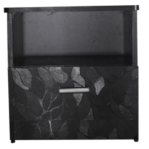 Leaf Textured Side Table With 1 Drawer