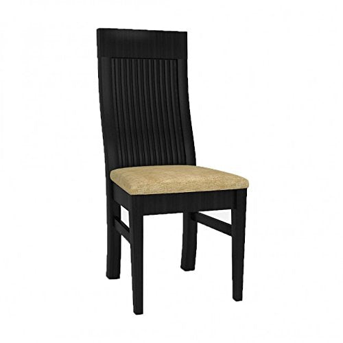 4 Seater Dinning Set with Vertical Stripe and Glass Table Top.