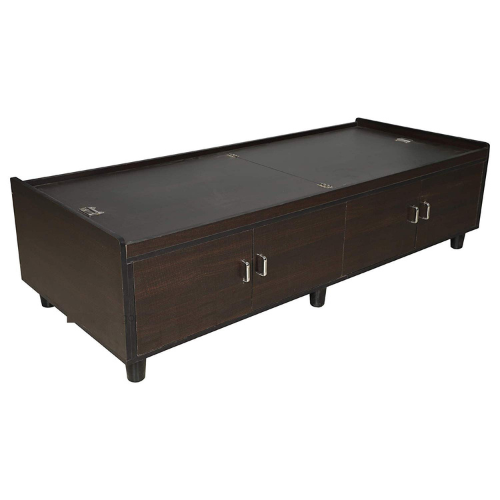 Wooden Single SDS Wood Finish Bed (Brown)