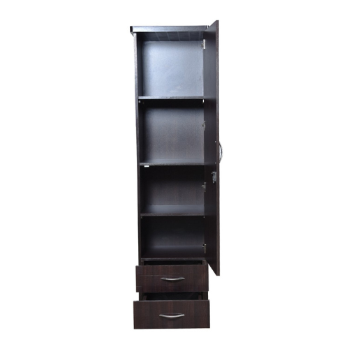 Brick Textured Single Door Wardorbe with Mirror