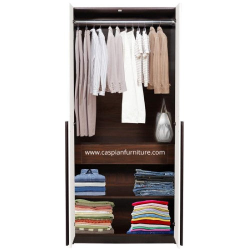 2 Door Wardrobe with Shelves, Drawer, Hanging Space| 2 Door Wardrobe for Clothes | 2 Door Wardrobe for Bedroom