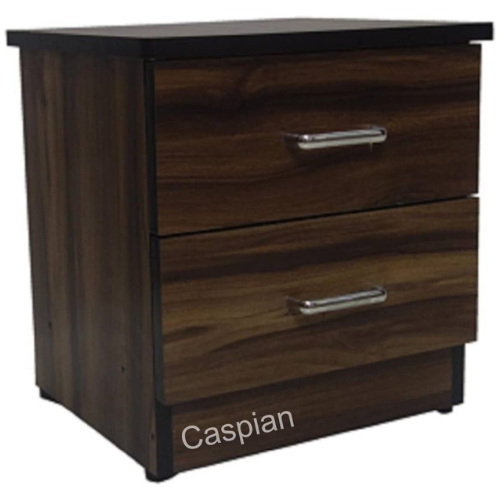 Engineered Wood Bedside Table with 2 Drawers in Coffee Brown Bedroom Furniture
