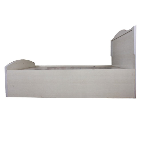 Engineered Wood Block Style Dual Colour Queen Size Bed with Storage