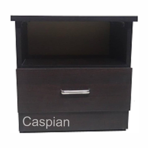 Engineered Wood Bedside Table with 1 Drawer and Open Shelf in Coffee Brown